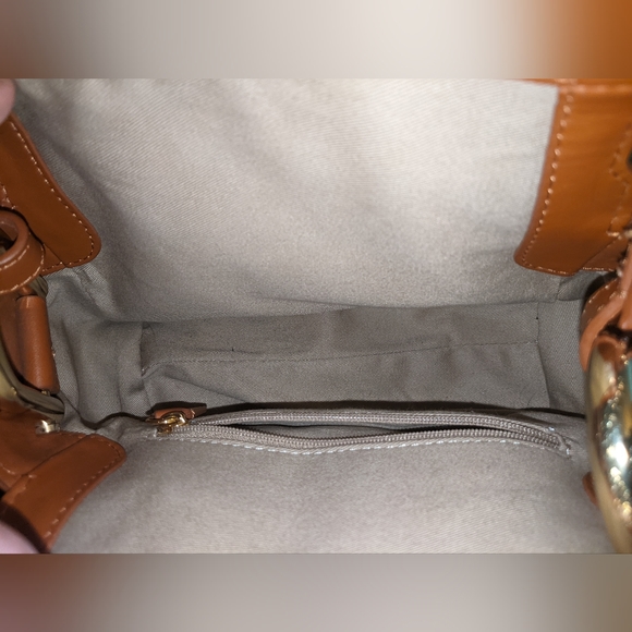 J.Crew - Harper Mini Satchel in Italian Leather |  Burnished Pecan Brown - Picture 8 of 14